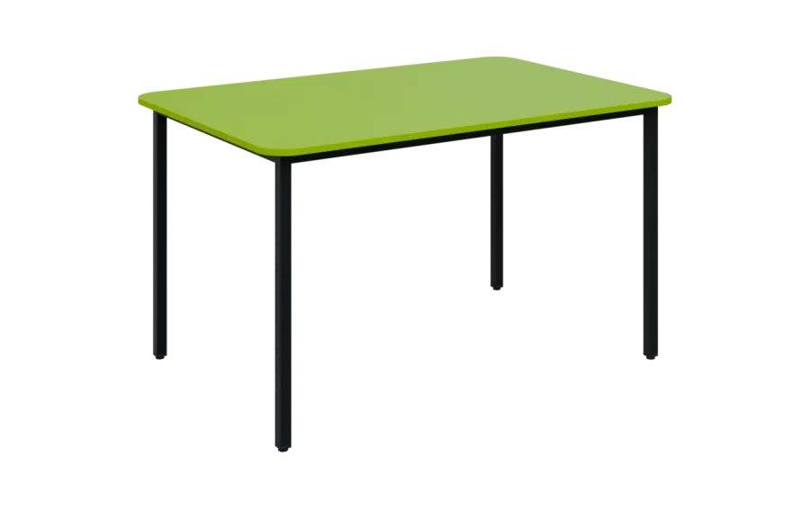 JSBR 130N Jídelní stůl 1300 x 900 mm, deska jarní zeleň / podnož černá